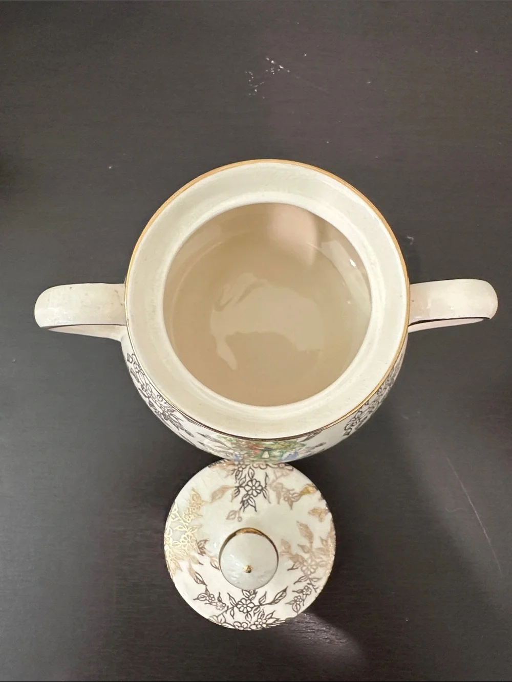 Vintage Rare Gibsons England Floral Victorian Lady Tea Set White Yellow Blue